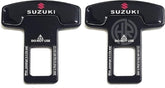 Suzuki Car Mini Metal Seat Belt Clips (Black, Pair) Secure & Elegant Interior Accessory